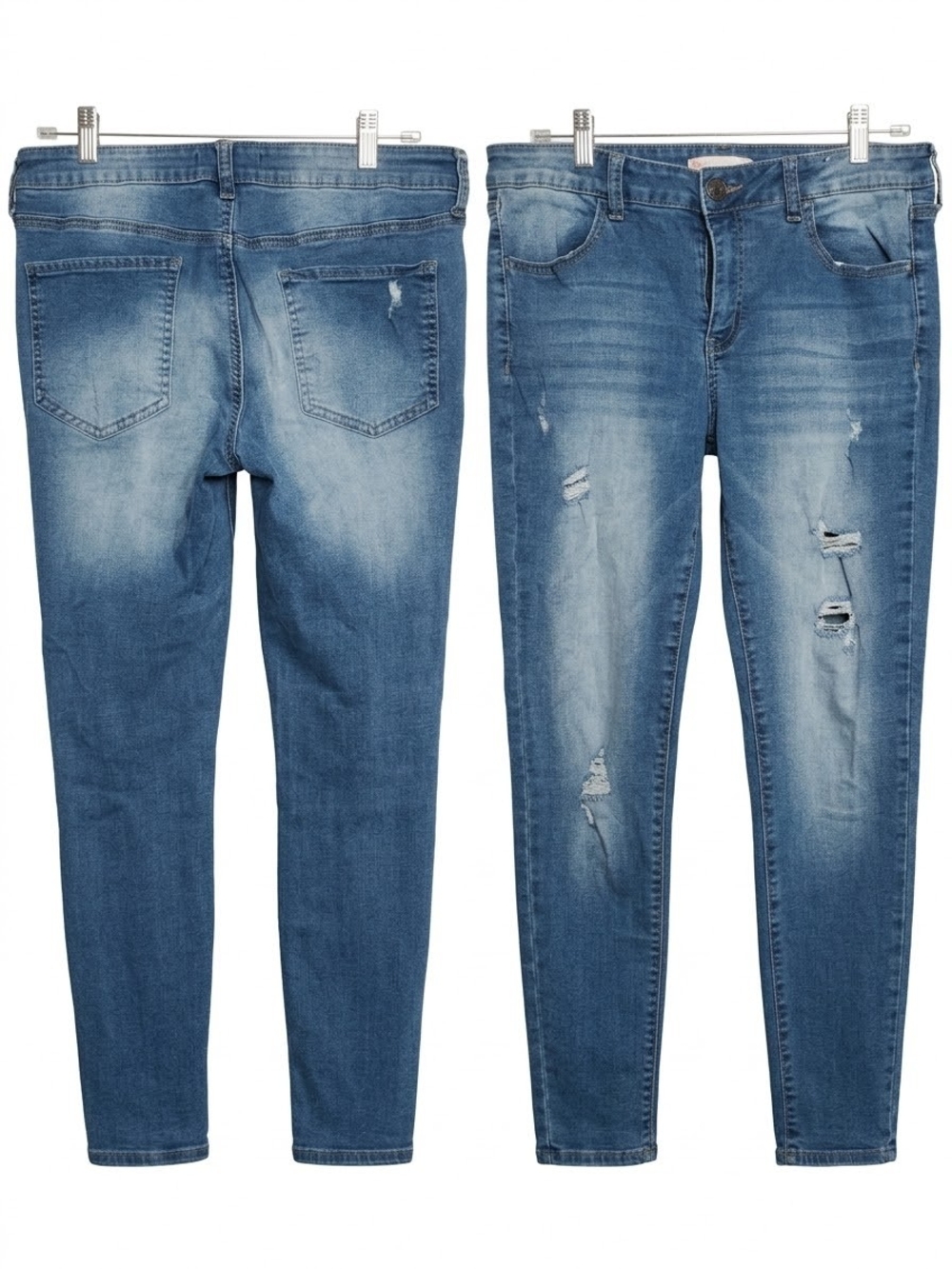 Women’s SO Ultimate Jeggings  Light Blue Distressed Skinny Jeans Size 13